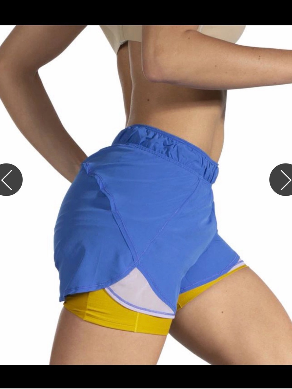 Brooks Chaser 5” 2 in 1 shorts bluetiful/golden hour with pockets NWT size M